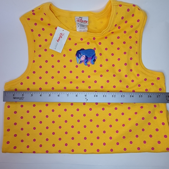 Disney Yellow Tank Top with Pink Dots and Eeyore Design - NWT - Picture 7 of 8